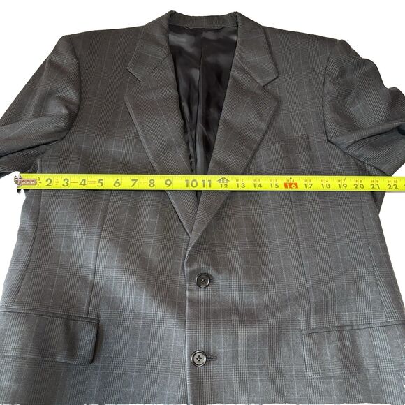 Hickey Freeman Boardroom Jacket Blazer Coat Men's Size 42R Blue Wool Houndstooth - Picture 9 of 11